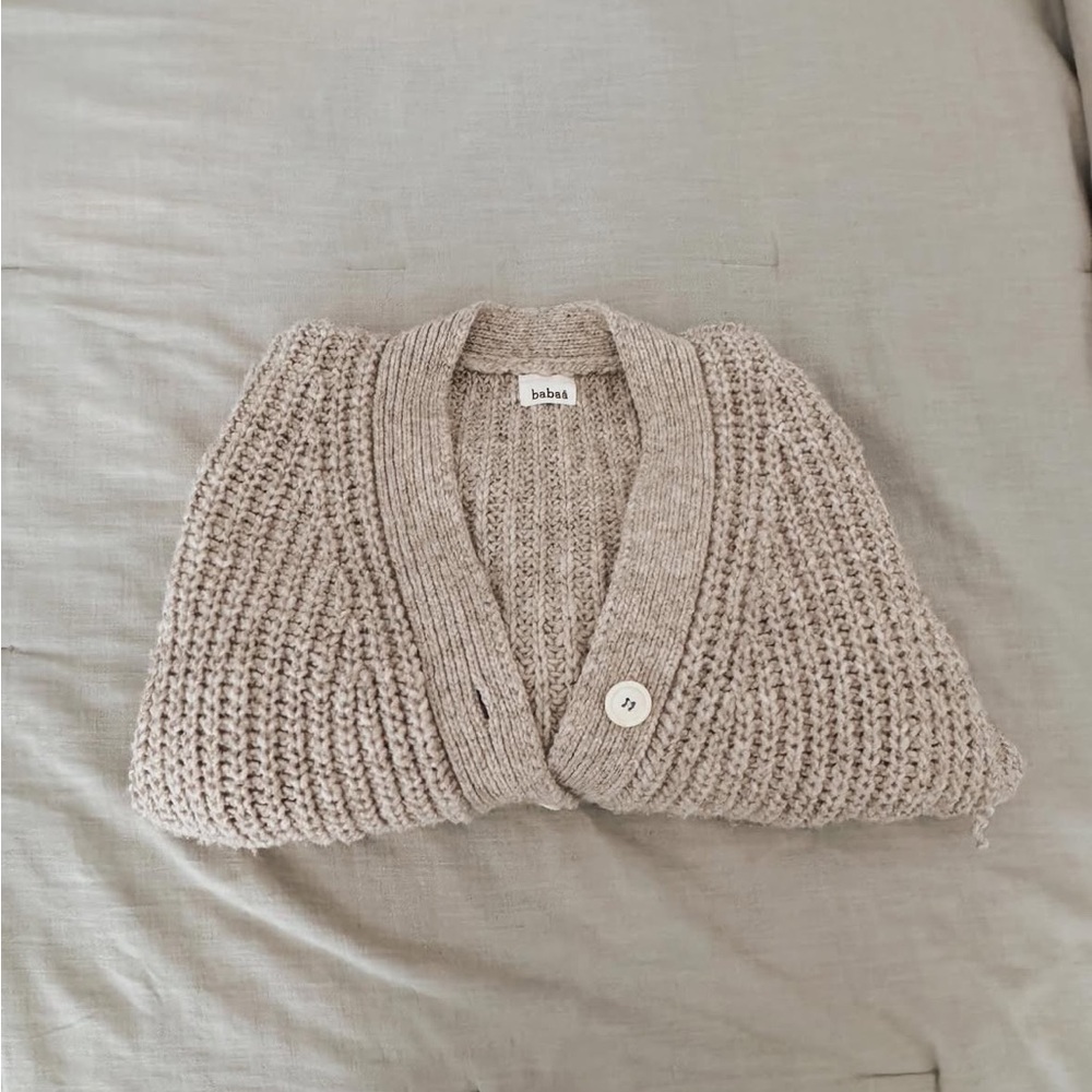 Beige Babaa knit cardigan - Picture 2 of 9